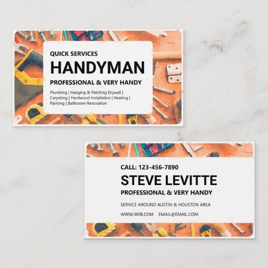 Carte de visite : Handyman Services (Devant / Derrière)