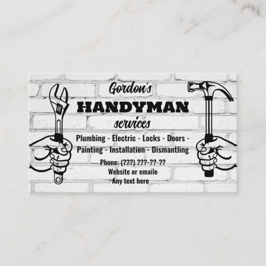 Carte de visite Handyman Services (Devant)