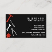 Carte De Visite Handyman Services de réparation et d'entretien à d (Dos)