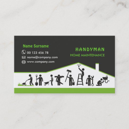Carte De Visite Handyman services, entretien ménager (Devant)