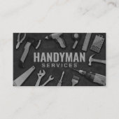 Carte De Visite Handyman services grayscale outils grunge (Devant)