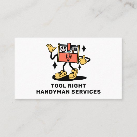 Carte De Visite Handyman Services Home Réparation Toolkit Retro Ma (Devant)