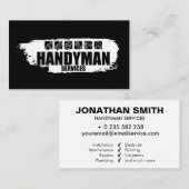 Carte De Visite Handyman services peinture blanche et icônes (Devant / Derrière)