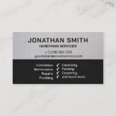 Carte De Visite Handyman services - Réparations à domicile (Dos)
