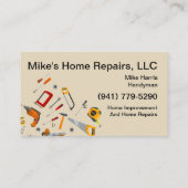 Carte De Visite Handyman Services Tools Two Side (Dos)