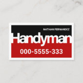 Carte De Visite Handyman Signage Frame Builder (Devant)