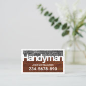 Carte De Visite Handyman Signage Frame Renovation (Debout devant)