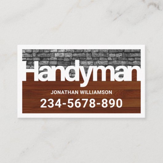 Carte De Visite Handyman Signage Frame Renovation (Devant)