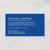 Carte De Visite Handyman Silhouette (Dos)
