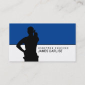Carte De Visite Handyman Silhouette (Devant)
