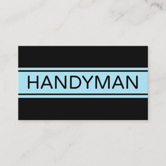 Carte de visite Handyman Stripe (Devant)