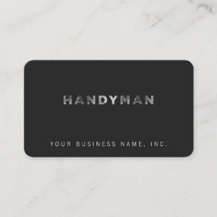 Carte De Visite Handyman [Style de presse à lettres blanche]