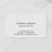 Carte De Visite Handyman [Style de presse à lettres blanche] (Dos)