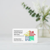 Carte De Visite Handyman Tools Building Home Entrepreneur (Debout devant)