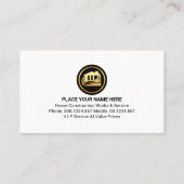 Carte De Visite Handyman Tools Gold Rooftop Building (Dos)