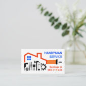 Carte De Visite Handyman Tools Home Frame Building (Debout devant)