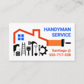 Carte De Visite Handyman Tools Home Frame Building (Devant)