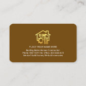 Carte De Visite Handyman Tools Icon On Timber Wood Grain (Dos)