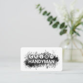 Carte De Visite Handyman Tools In Paint Splatter (Debout devant)