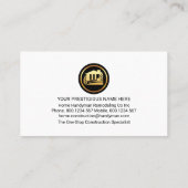 Carte De Visite Handyman Tools In Red Rooftop Building Frame (Dos)