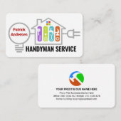 Carte De Visite Handyman Tools Inside Home Electrical Wiring (Devant / Derrière)