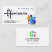 Carte De Visite Handyman Tools Motif Paint Splatter Painter (Devant / Derrière)