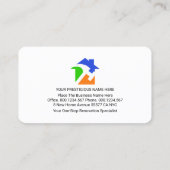 Carte De Visite Handyman Tools On Bricks Gold Line (Dos)