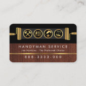 Carte De Visite Handyman Tools On Brush Paint Layer (Devant)