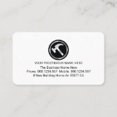 Carte De Visite Handyman Tools On Silver Metallic Layer (Dos)