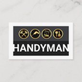 Carte De Visite Handyman Tools On White Border (Devant)