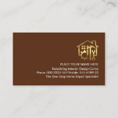 Carte De Visite Handyman Tools On Wood Panel (Dos)