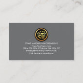 Carte De Visite Handyman Tools On Wood Stone Wall (Dos)