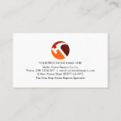 Carte De Visite Handyman Tools Silhouette Placard (Dos)