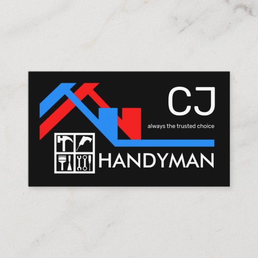 Carte De Visite Handyman Window Frame Building Repairs (Devant)
