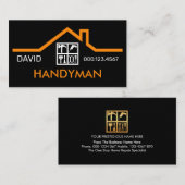 Carte De Visite Handyman Window Frame Rooftop Building (Devant / Derrière)