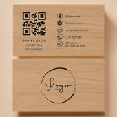 Carte De Visite Handyman Wood Professional QR Code