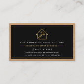 Carte De Visite Handyman Wood QR Code Construction (Devant)