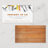 Carte De Visite Handyman Wood Tools Maintenance Service de réparat (Devant / Derrière)