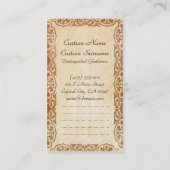 Carte De Visite Hanga de tibia du Japon de château de Yoshida (Dos)