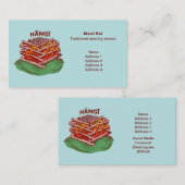 Carte De Visite Hangi Maori Cuisine Nourriture Kai (Devant / Derrière)