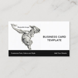 Carte De Visite Hanging Out - Young Orangutan Ape