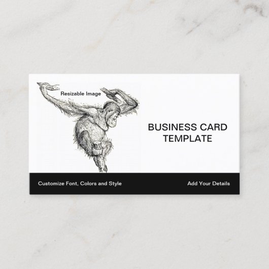 Carte De Visite Hanging Out - Young Orangutan Ape (Devant)