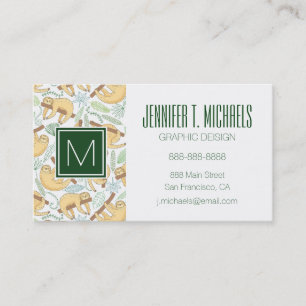 Carte De Visite Hanging Sloths