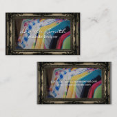 Carte De Visite Hangler les vêtements | Sepia Fancy Frame (Devant / Derrière)