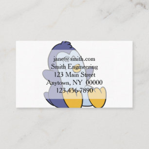 Carte De Visite Happy Baby Pingouin choisir la couleur arrière -