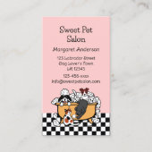 Carte De Visite Happy Bath Time Black Labrador Pet Salon (Devant)