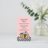Carte De Visite Happy Bath Time Chocolat Labrador Animaux Salon (Debout devant)