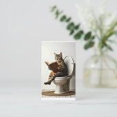 Carte De Visite Happy Cat : Cute Kitten Design pour Amoureux de le (Debout devant)