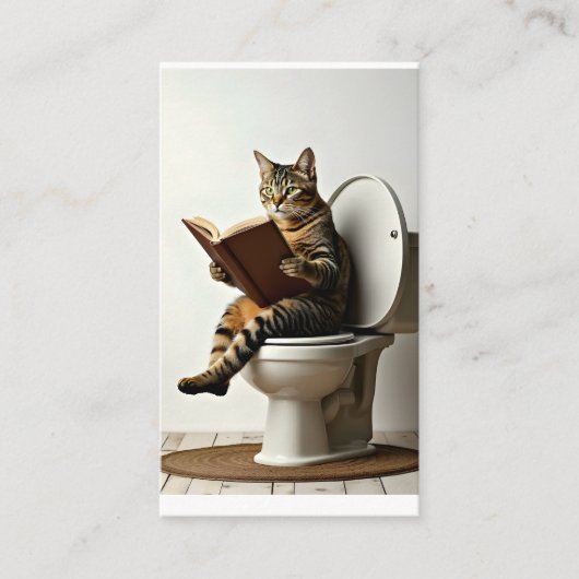 Carte De Visite Happy Cat : Cute Kitten Design pour Amoureux de le (Devant)