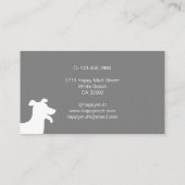 Carte De Visite Happy Chien Logo Animaux assis Service de soins Gr (Dos)